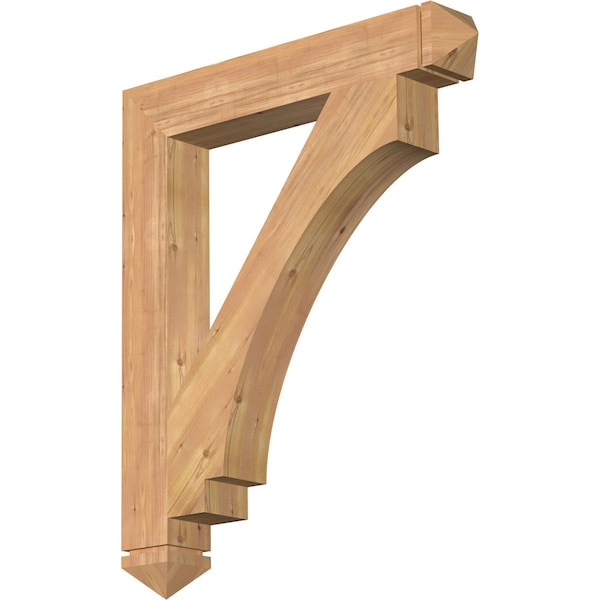 Ekena Millwork Imperial Arts & Crafts Smooth Bracket, Western Red Cedar, 5 1/2"W x 38"D x 46"H BKT06X38X46IMP03SWR - main